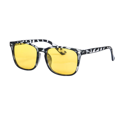 Modern  White Leopard-Yellow lens